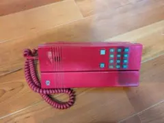 レトロ 赤 固定電話　ジャンク