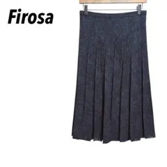 【フィローザ】プリーツスカート　サイドジップ　ウエストゴム 上品