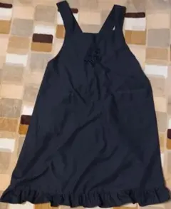 ブラック フリル付きエプロン