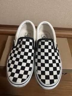 VANS チェッカー スニーカー スリッポン