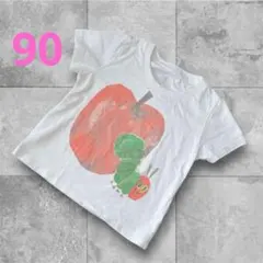 【グラニフ】 はらぺこあおむし Tシャツ 90cm リンゴ エリックカール 白のサムネイル