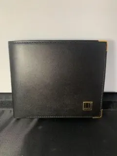 【美品】未使用　ダンヒル dunhill 二つ折り財布 ブラック 黒 ロゴ 本革