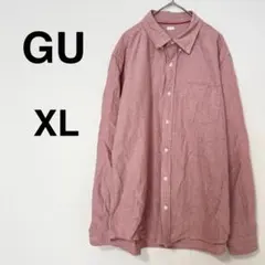 ジーユー GU 長袖コットンシャツ 【XL】大きいサイズ 紳士 メンズ