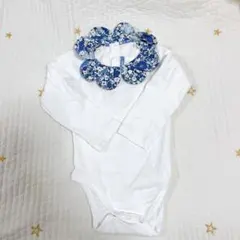 jacadi ジャカディ　花柄襟ロンパース 18M