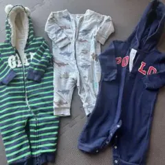 GAP H&M ラルフローレン　ロンパース・カバーオール 3点セット