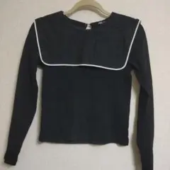 ZARA 黒 セーラー襟 長袖Tシャツ M