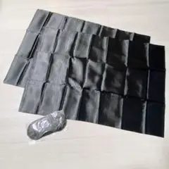 ★新品未使用★シルク 封筒式枕カバー 2枚 サテン ブラック 70×50cm