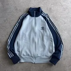 00's■adidas【XO】トラックジャケット 刺繍トレフォイル ライトブルー