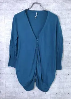 sunaokuwahara 古着 変形シルエット メニーボタン カーディガン