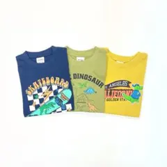 子供服 男の子 100cm 長袖 Tシャツ まとめ売り 恐竜 新品 GWN3-4