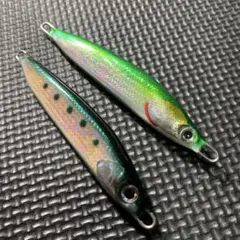 ハンドメイドジグミノーDeg26g美品☆海サクラ☆海アメ☆ヒラメのサムネイル