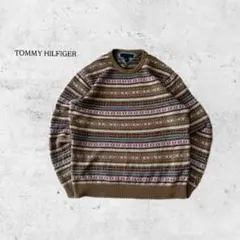 TOMMY HILFIGER ノルディック柄 ウールブレンド ニット サイズS - メルカリ