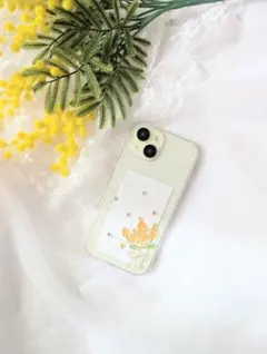 ミモザデザインのiPhoneケース（オーダー）