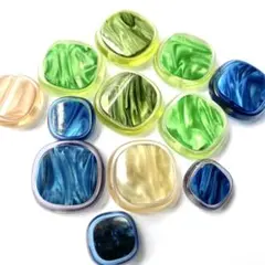 ⑱ POP レトロボタン マーブル 小110円〜 ヴィンテージ 厚み トンネル穴