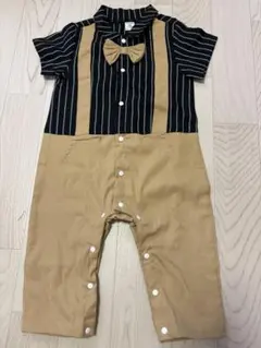 ベビー　男の子　セレモニースーツ ボウタイ付き ストライプ