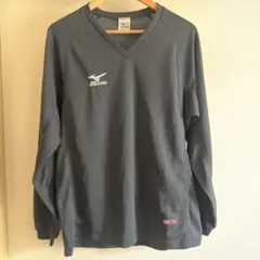 Mizuno 長袖Vネックシャツ 黒 JASPO