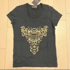 COUP DE CHANCE Tシャツ　ロゴ　黒　ゴールド　タグ付　未使用　半袖