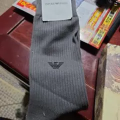 EMPORIO ARMANI グレー リブソックス