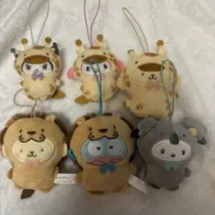 サンリオキャラクターズ　どうぶつ着ぐるみマスコット　ライオンキリンコアラ