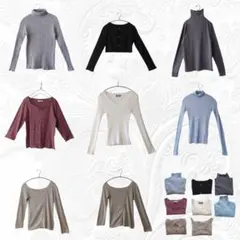 USED　リブ編み　ニット／カットソー／タートル／カーディガン 8点まとめ売り