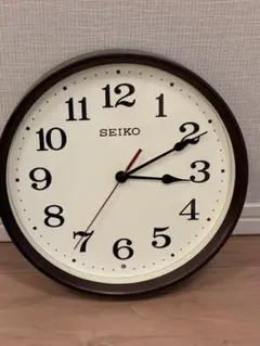 SEIKO セイコー 電波掛け時計 KX223B 動作OK 壁掛け時計 ブラウン