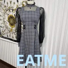 EATME チュールイレヘムワンピース　長袖　GY イートミー