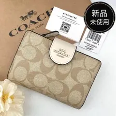 COACH アップルプリント 二つ折り財布 並行輸入品:アウトレット品