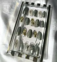 値下げ中‼️ネイルチップ ウイング・ビート 017 グリーン 韓国