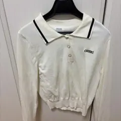 INGNI アイボリーポロシャツ CHERI刺繍 スナ系
