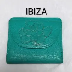 IBIZA イビサ 二つ折り財布 本革 エメラルドグリーン 日本製 希少のサムネイル