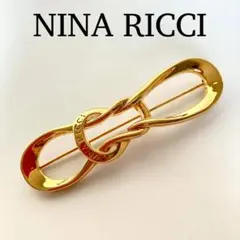 【美品】NINA RICCI ニナリッチ ブローチ ゴールド ノットデザイン