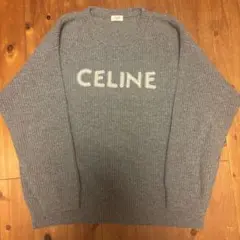 CELINE グレー ロゴニットセーター S 鑑定済のサムネイル