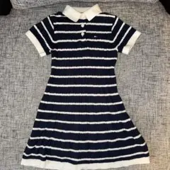 TOMMY HILFIGER ケーブルニット ポロワンピース 半袖のサムネイル