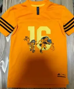 adidas オレンジ　ディズニー　Tシャツ　丈長め