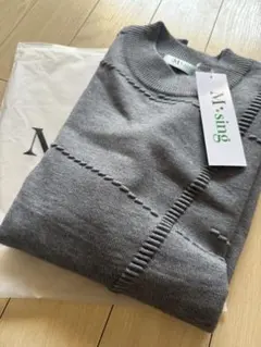 Msing モックネックニット グレー M