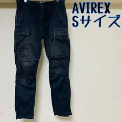 アヴィレックス　AVIREX ミリタリー　カーゴパンツ　Sサイズ　 ブラック