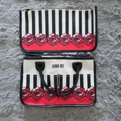 ANNA SUI ストライプ バラ ポーチ