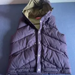 Supreme パープル ダウンベスト フード付き