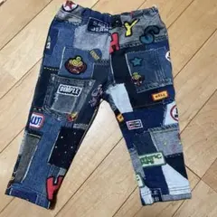 パッチワークデザイン デニムパンツ 80 ヒスミニ