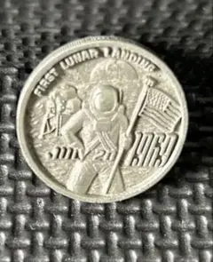 ゲームコインではありません!激レア!20年物銀貨アポロ11号記念シルバーコイン ゲームコインではありません!激レア!20年物銀貨アポロ11号記念