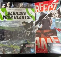 進撃の巨人　一番くじ　F賞　クリアポスター　リヴァイ　獣の巨人