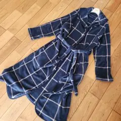ふわとろ暖か♡癒しの着る毛布　ガウン　ブランケットゆったりサイズ　ネイビー