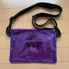 キッズ　透明ポシェット（紫）