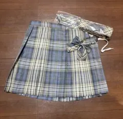 JK制服コスプレ スカートネクタイリボンセット 水色