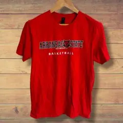 【M相当】GILDAN アーカンソー大学 カレッジTシャツ バスケット 赤
