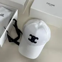 CELINE コットン ロゴベースボール キャップ h1