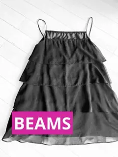 BEAMS トップス 黒 キャミソール チュニック ビームス オーバーサイズ