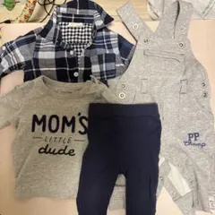 ベビー服セット（シャツ、ロンT、レギンス、オーバーオール）