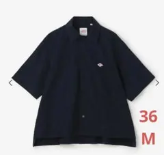 [新品未使用]DANTON 半袖サイドスリットシャツ36 ネイビー Bshopのサムネイル