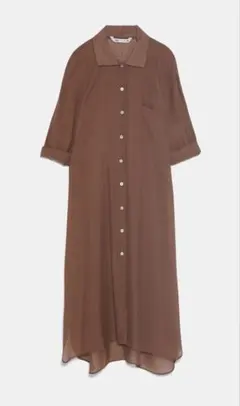 ZARA シアーロングシャツ